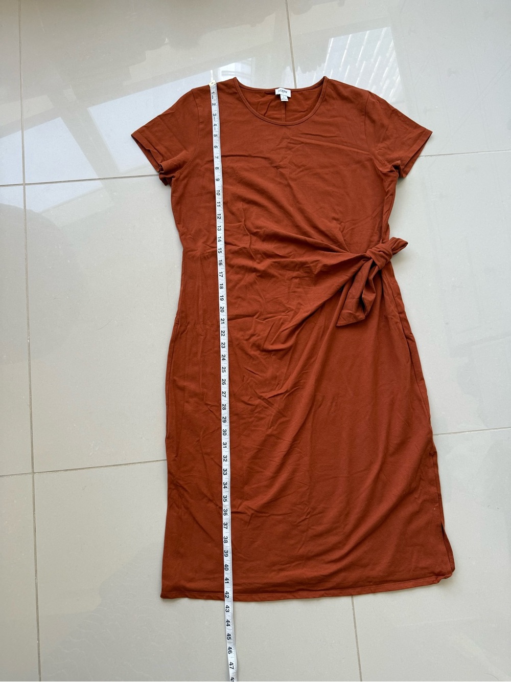 J. Crew T-Shirt Dress Burnt Orange size L - Picture 5 of 6
